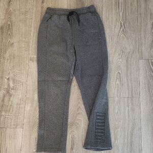 Puma Charcoal Sweatpants with Logo